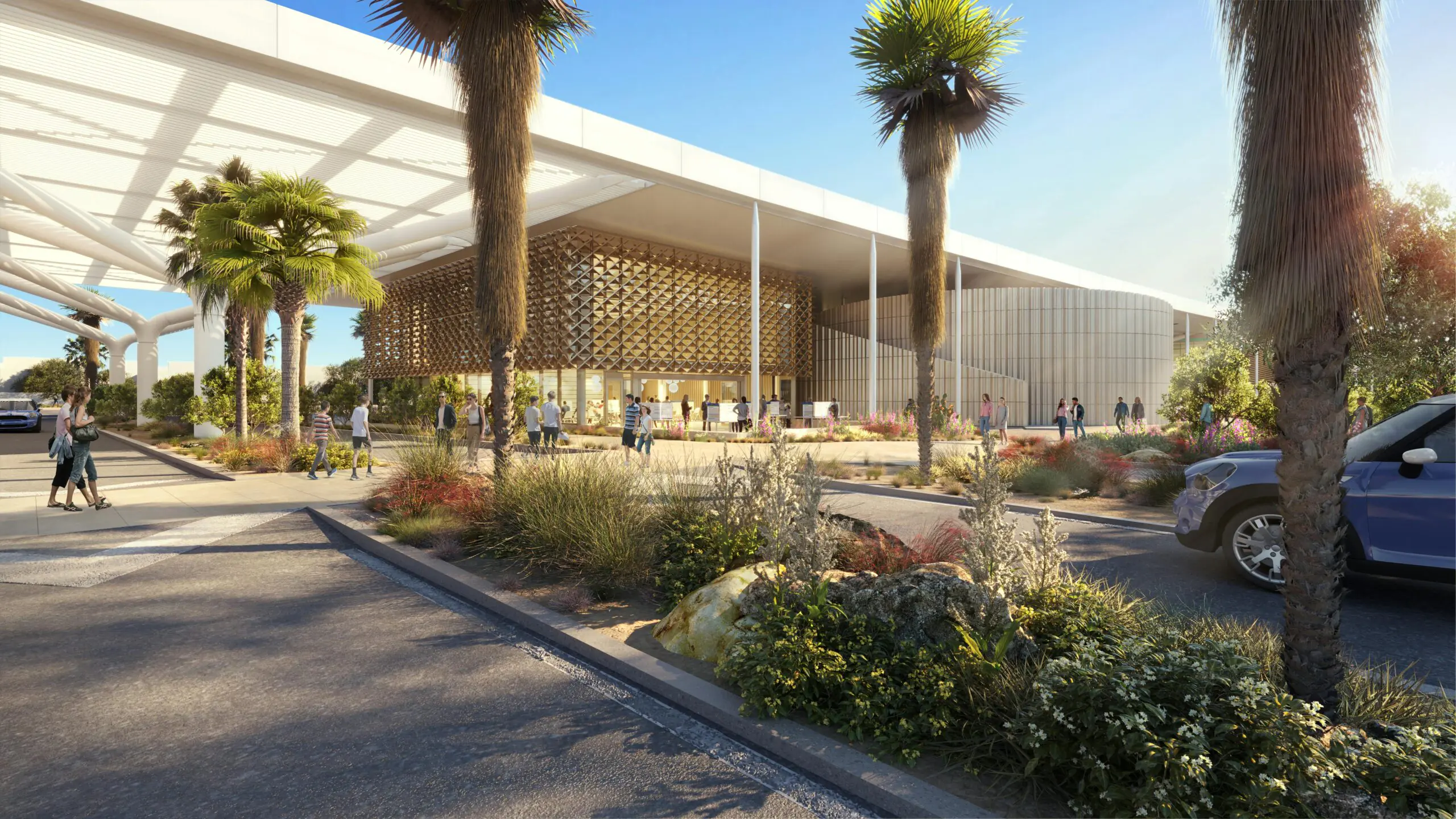 College of the Desert Driveway Render