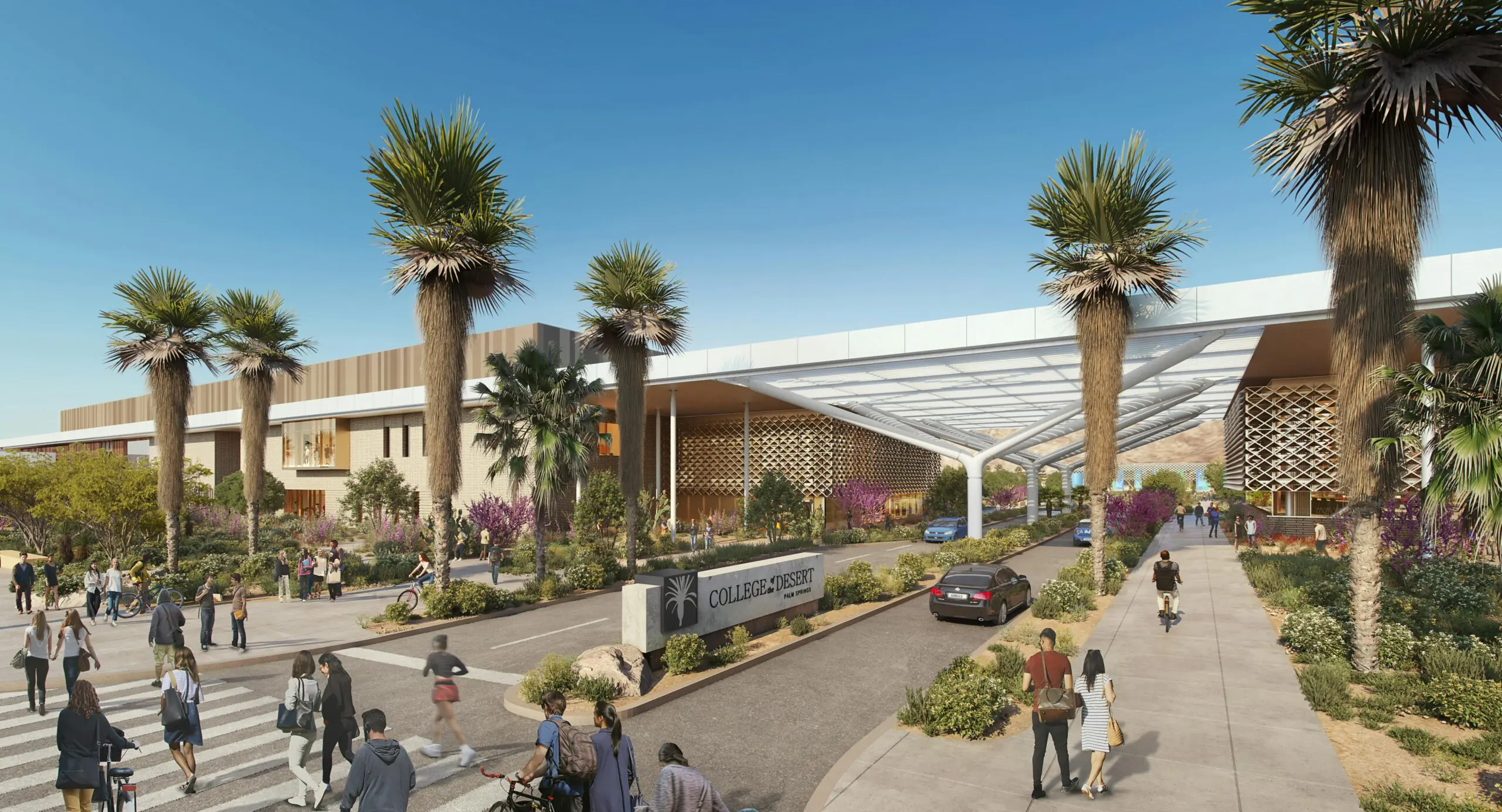 College of the Desert Driveway Render