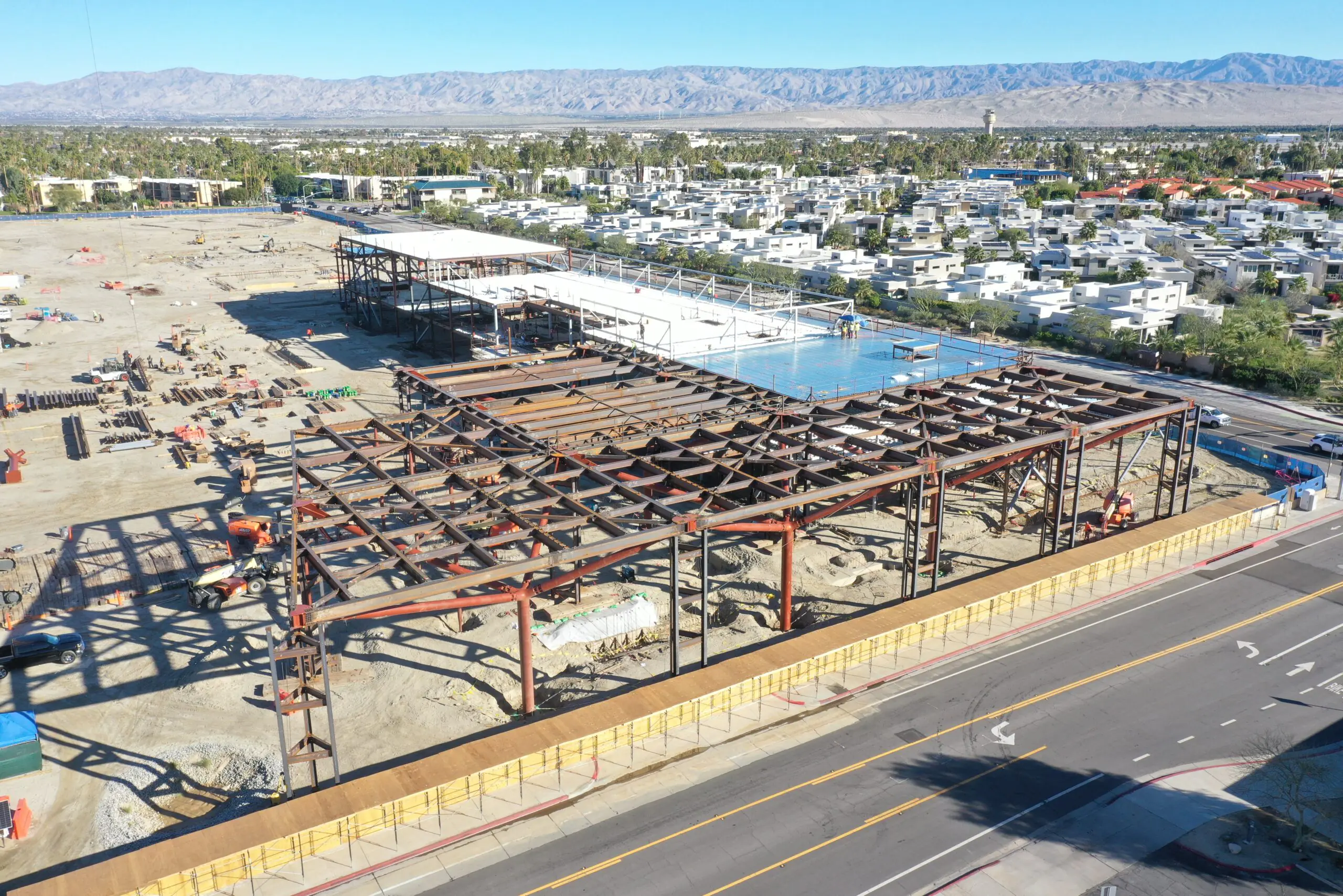 Northeast view of construction of the Academic Accelerator Building