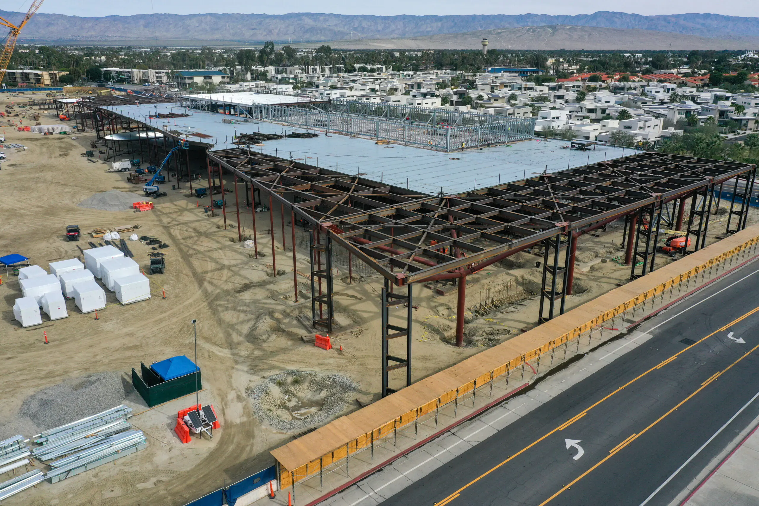 Construction progress of the Academic Accelerator from Baristo street looking northeast