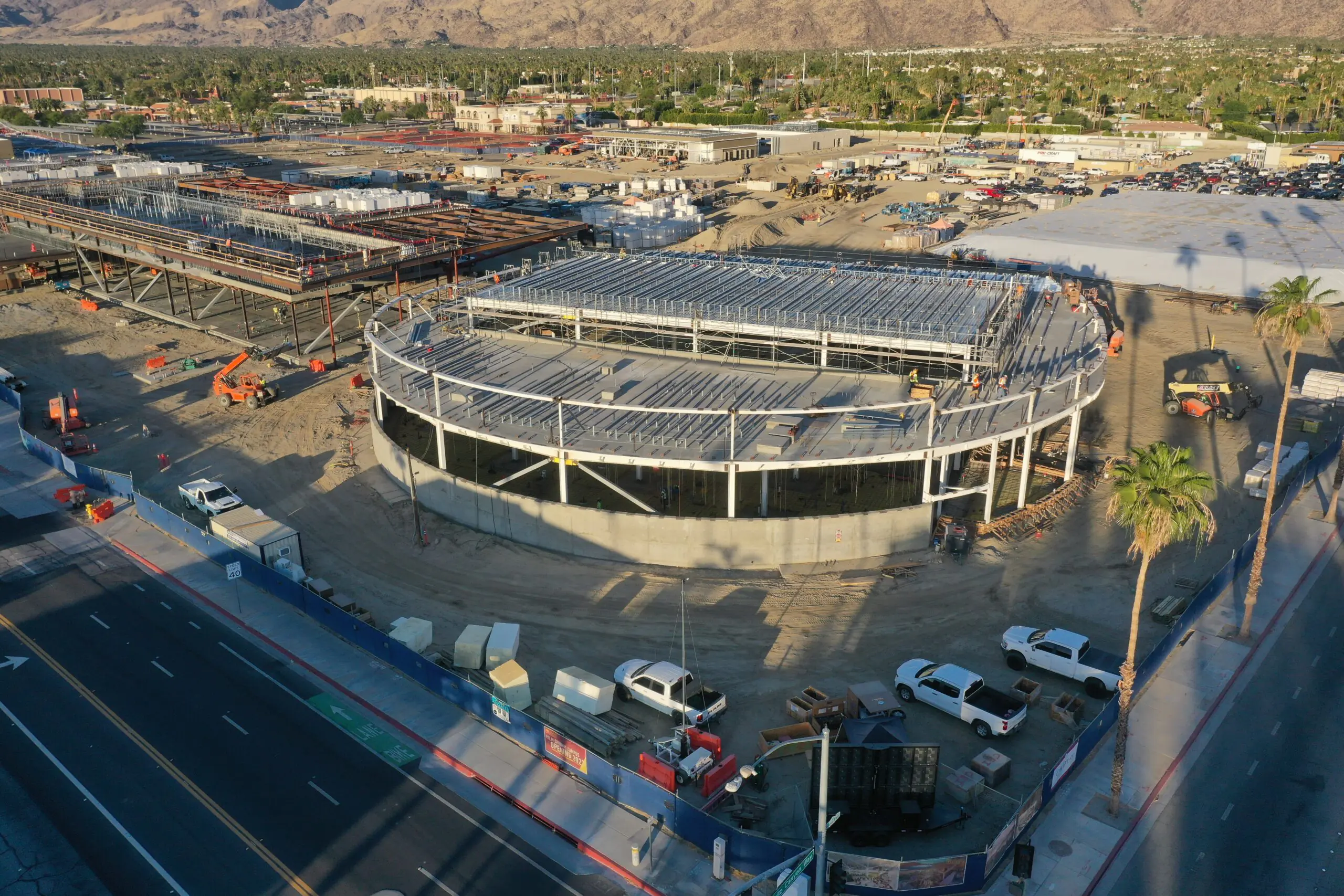 PSDP Event Center at Tahquitz and Farrell looking SW May 2026